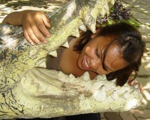 ...or wrestle crocodiles at the farm in Davao