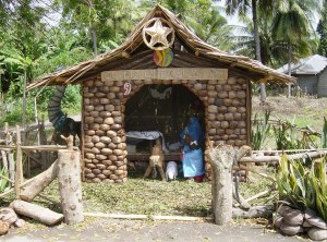 Nativity at Clado, Lupon - made entirely from coconuts